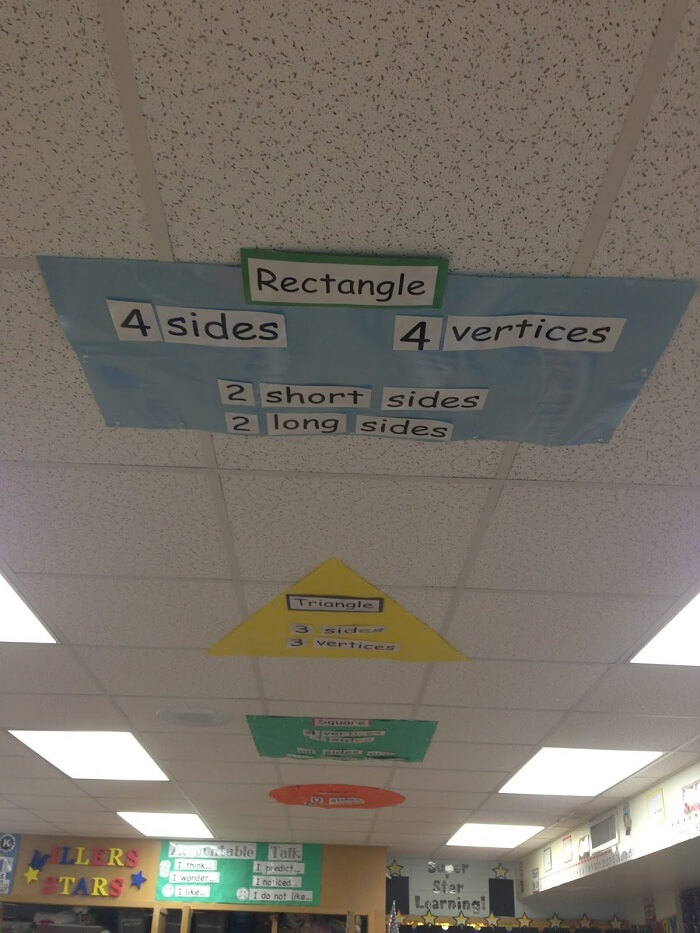 plafond pour afficher en classe