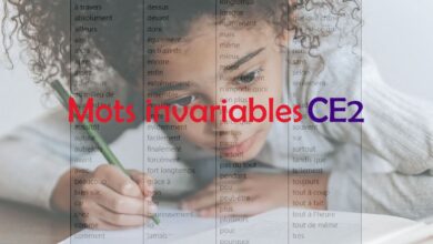 Mots invariables CE2