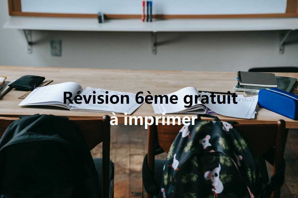 révision 6ème gratuit à imprimer