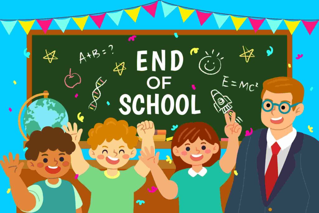 mot de fin d'année scolaire pour les élèves maternelle